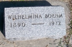 Wilhelmina “Minnie” <I>Bucher</I> Boehm 