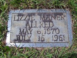 Elizabeth Ellen “Lizzie” <I>Maner</I> Allred 