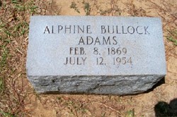 Alphine R <I>Bullock</I> Adams 