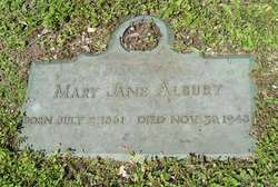 Mary Jane <I>Pinder</I> Albury 