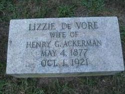 Elizabeth “Lizzie” <I>DeVore</I> Ackerman 