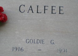 Goldie <I>Gibson</I> Calfee 