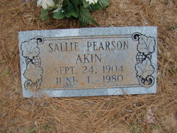 Sallie <I>Pearson</I> Akin 