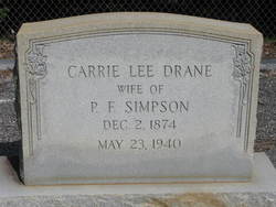Carrie Lee <I>Drane</I> Simpson 