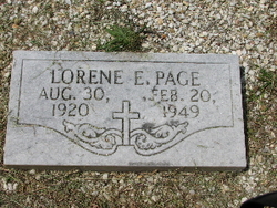 Lorene E <I>Pettigrew</I> Page 