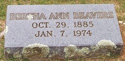 Bertha Ann <I>Anderson</I> Beavers 