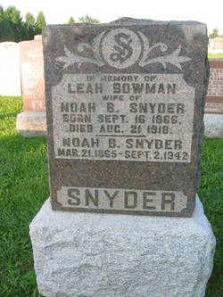 Leah <I>Bowman</I> Snyder 