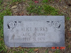 Hallie Mae “Alice” <I>Todd</I> Burks 