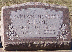 Kathryn <I>Hancock</I> Alford 