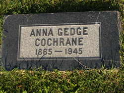 Anna “Annie” <I>Gedge</I> Cochrane 