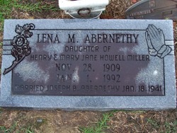 Lena <I>Miller</I> Abernathy 