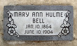 Mary Ann <I>Hulme</I> Bell 