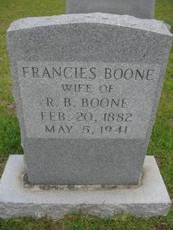 Frances Elizabeth <I>Johnson</I> Boone 
