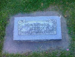 Hilda Marie <I>Pehrson</I> Peterson 
