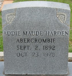 Addie Maude <I>Harden</I> Abercrombie 