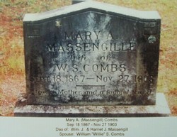 Mary Adaline <I>Massengill</I> Combs 