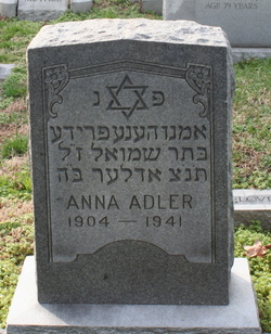Anna <I>Goldsmith</I> Adler 