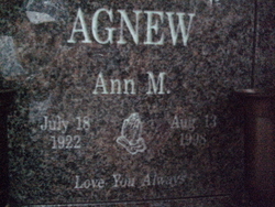Ann Margery <I>Bedard</I> Agnew 