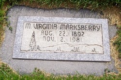 Martha Virginia <I>Barker</I> Marksberry 