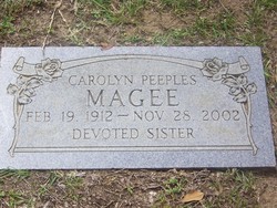 Carolyn <I>Peeples</I> Magee 
