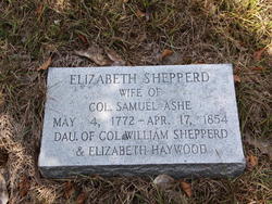 Elizabeth Haywood <I>Shepperd</I> Ashe 