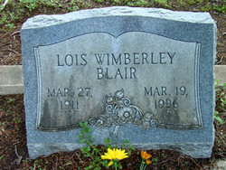 Elva Lois <I>Wimberley</I> Blair 