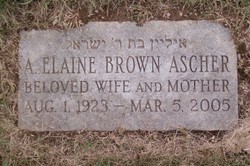 Elaine <I>Brown</I> Ascher 