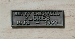 Betty Lorene <I>Criswell</I> Flores 