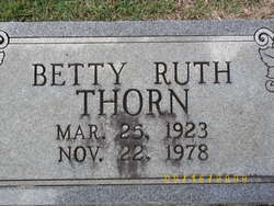 Betty Ruth <I>Petree</I> Thorn 