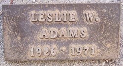Leslie W Adams 