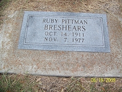 Ruby Belle <I>Pittman</I> Breshears 
