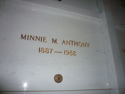 Minnie Maude <I>Clark</I> Anthony 