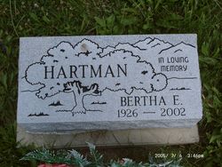 Bertha E. <I>Armstrong</I> Hartman 