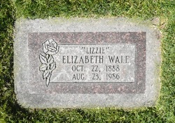 Emily Elizabeth “Lizzie” <I>Evans</I> Wale 