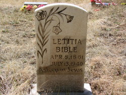 Letitia “Lettie” <I>Hays</I> Bible 