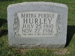 Bertha <I>Purdue</I> Hurley 
