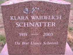 Klara <I>Waidelich</I> Schnattner 
