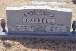 Ida Bell <I>O'Neal</I> Carrell 