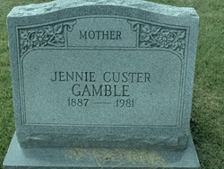 Alice Jane “Jennie” <I>Custer</I> Gamble 