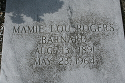 Mamie Lou <I>Rogers</I> Barnard 