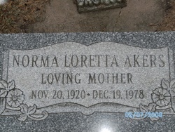 Norma Loretta <I>Bay</I> Akers 