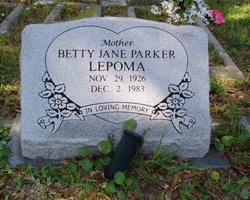 Betty Jane <I>Parker</I> Lepoma 