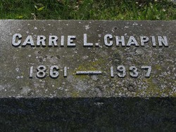 Carrie L. <I>Lyon</I> Chapin 
