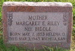 Margaret Elizabeth <I>Biddle</I> Riley 