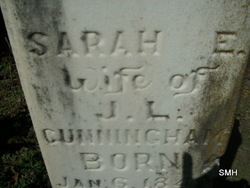 Sarah Elizabeth “Sallie” <I>Harris</I> Cunningham 