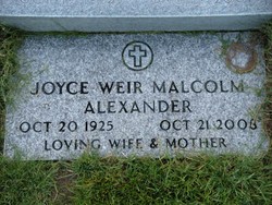 Joyce Weir <I>Malcolm</I> Alexander 