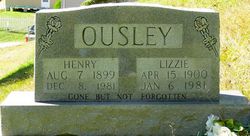Lizzie “Lid” <I>Hughes</I> Ousley 