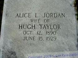 Alice Lorene <I>Jordan</I> Taylor 