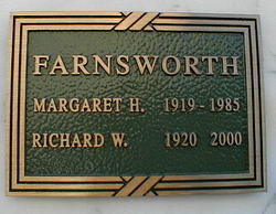 Margaret Genevieve <I>Hill</I> Farnsworth 