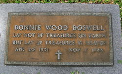 Bonnie Faye <I>Wood</I> Boswell 